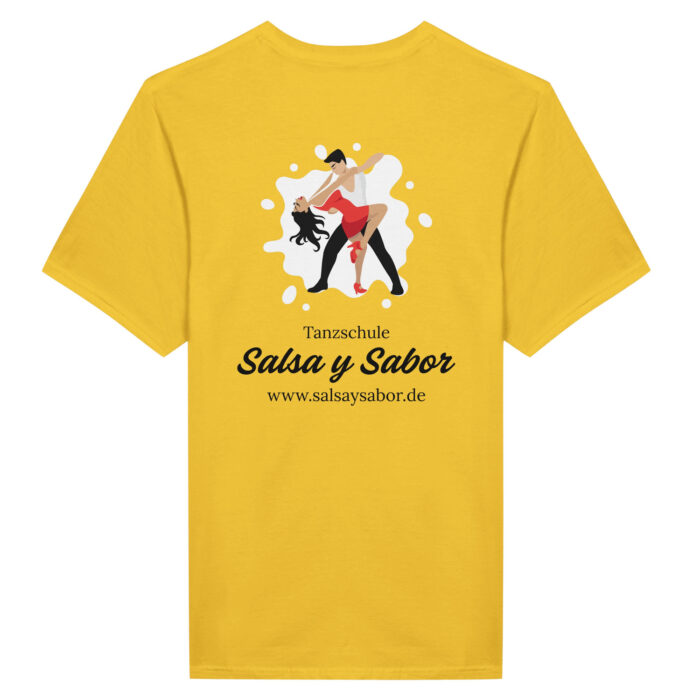 Klassisches Unisex T-Shirt mit Rundhalsausschnitt – Salsa y Sabor Dancewear DW003 – Bild 4